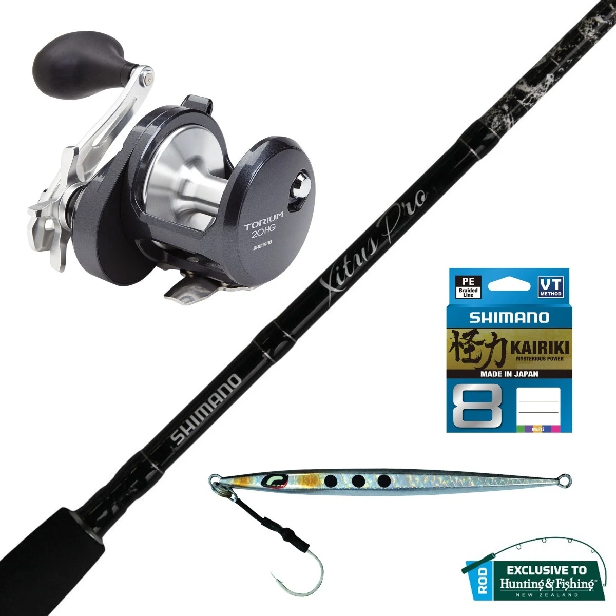 Shimano TOR20HGA RH / XPro 551 50-80lb / Braid 1 Shimano TOR20HGA RH / XPro 551 50-80lb / Braid