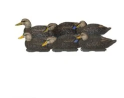 Avian X Topflight Flocked Black Ducks 3D/3H - 6 Pack