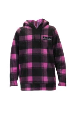 Hunting & Fishing Retro Check Hoodie Lilac/Black
