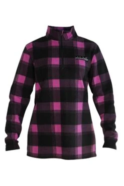 Hunting & Fishing Womens Retro Check Sweatshirt Lilac/Blk