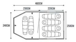 Traverse Aspire 6 Tent -Comprehensive outdoor sports HF072 003 Traverse Aspire 6 Floor Plan 6994