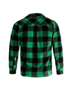 Hunting & Fishing Kids Buffalo Check Fleece Shirt -Comprehensive outdoor sports HF Kids Buffalo Chk Fleece Shirt Emerald Blk Back 3e2a 4