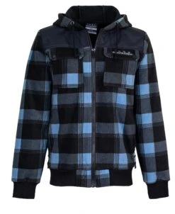 Hunting & Fishing Womens Cyclone Extreme Bomber Jacket Denim/Black -Comprehensive outdoor sports HF W Cyclone Extreme Retro Check Bomber Denim Front 0ca9 3