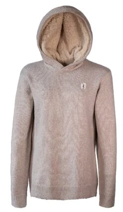 Hunting & Fishing Womens Nepal Pullover Oatmeal -Comprehensive outdoor sports HF W Nepal Pullover Oatmeal Front Hood Up 2 98eb 2