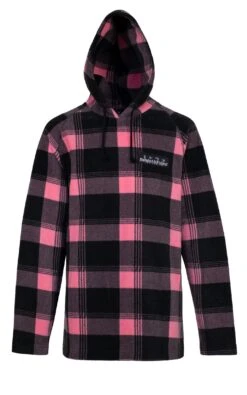 Hunting & Fishing Youth Retro Check Hoodie Candy/Black -Comprehensive outdoor sports HF Youth Retro Check Hoodie Candy Front Hood Up c924 2