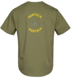Huntech Mens Badge Tee -Comprehensive outdoor sports Huntech Mens Badge Tee Back Cedar d766