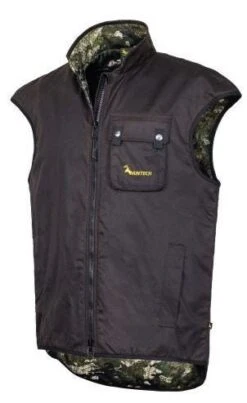 Huntech Oilskin Vest -Comprehensive outdoor sports Huntech Mens Oilskin Vest Kakariki Forest 49cb 1
