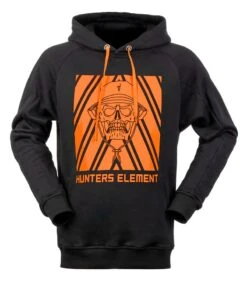 Hunters Element Kids Boonie Vis Hoodie Black/Flu Orange