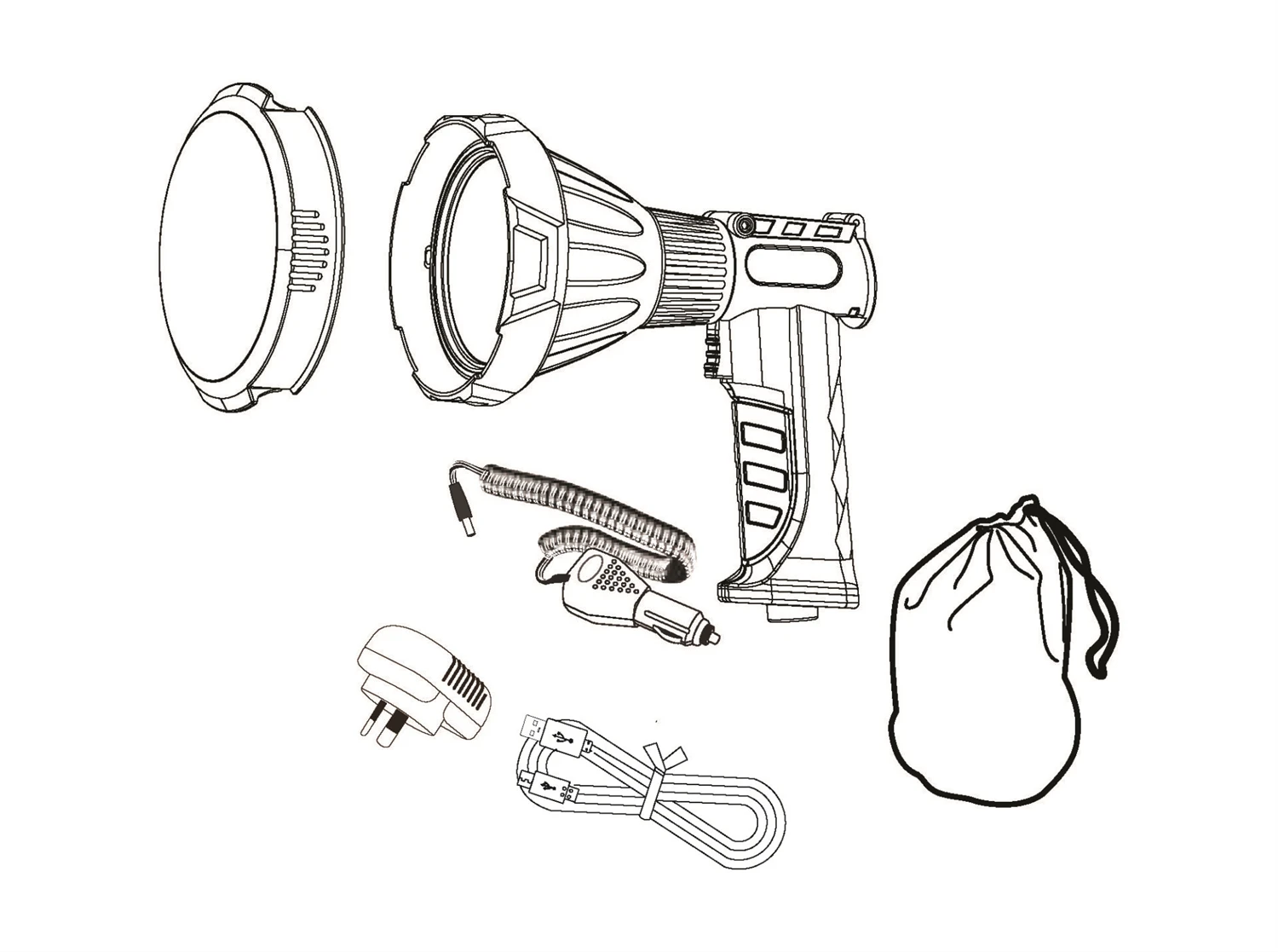 Perfect Image Spotlight Rechargeable 4000lm 1 Perfect Image Spotlight Rechargeable 4000lm
