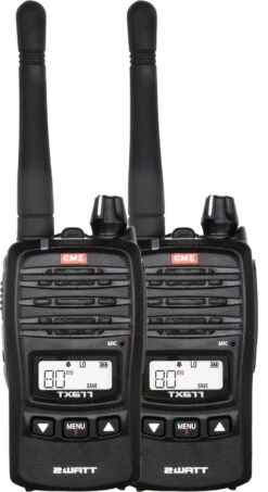 GME TX677 2W UHF CB Handheld Radio (2 Pack)