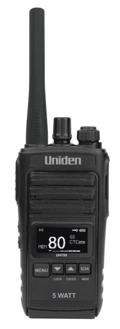 Uniden UH755-2DLX 5W UHF Handheld Radio Twin Pack