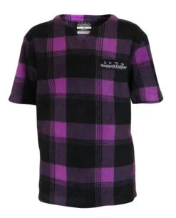 Hunting & Fishing Kids Retro Check Tee Lilac/Black -Comprehensive outdoor sports YRCT21 LILB K12 fdb7 2