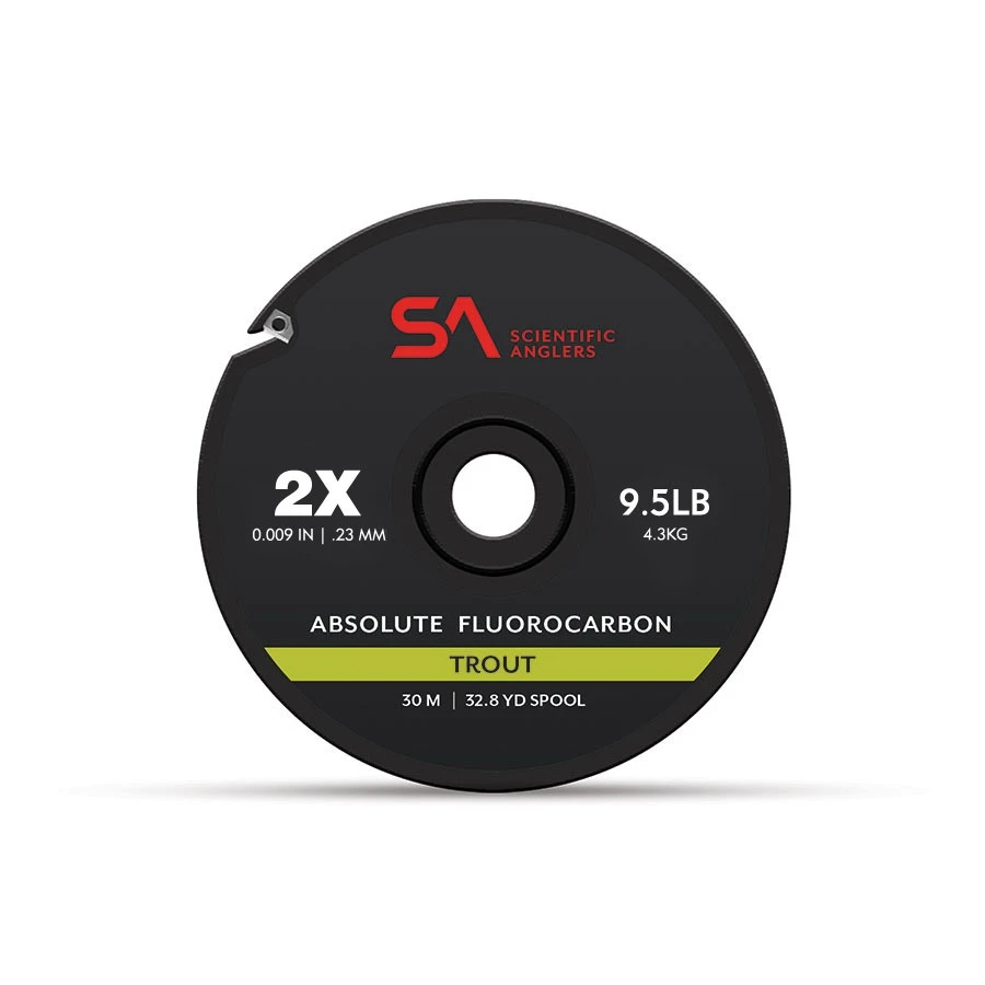 Scientific Anglers Absolute Fluorocarbon Tippet Trout 30m (2X) 9.5lb 1 Scientific Anglers Absolute Fluorocarbon Tippet Trout 30m (2X) 9.5lb